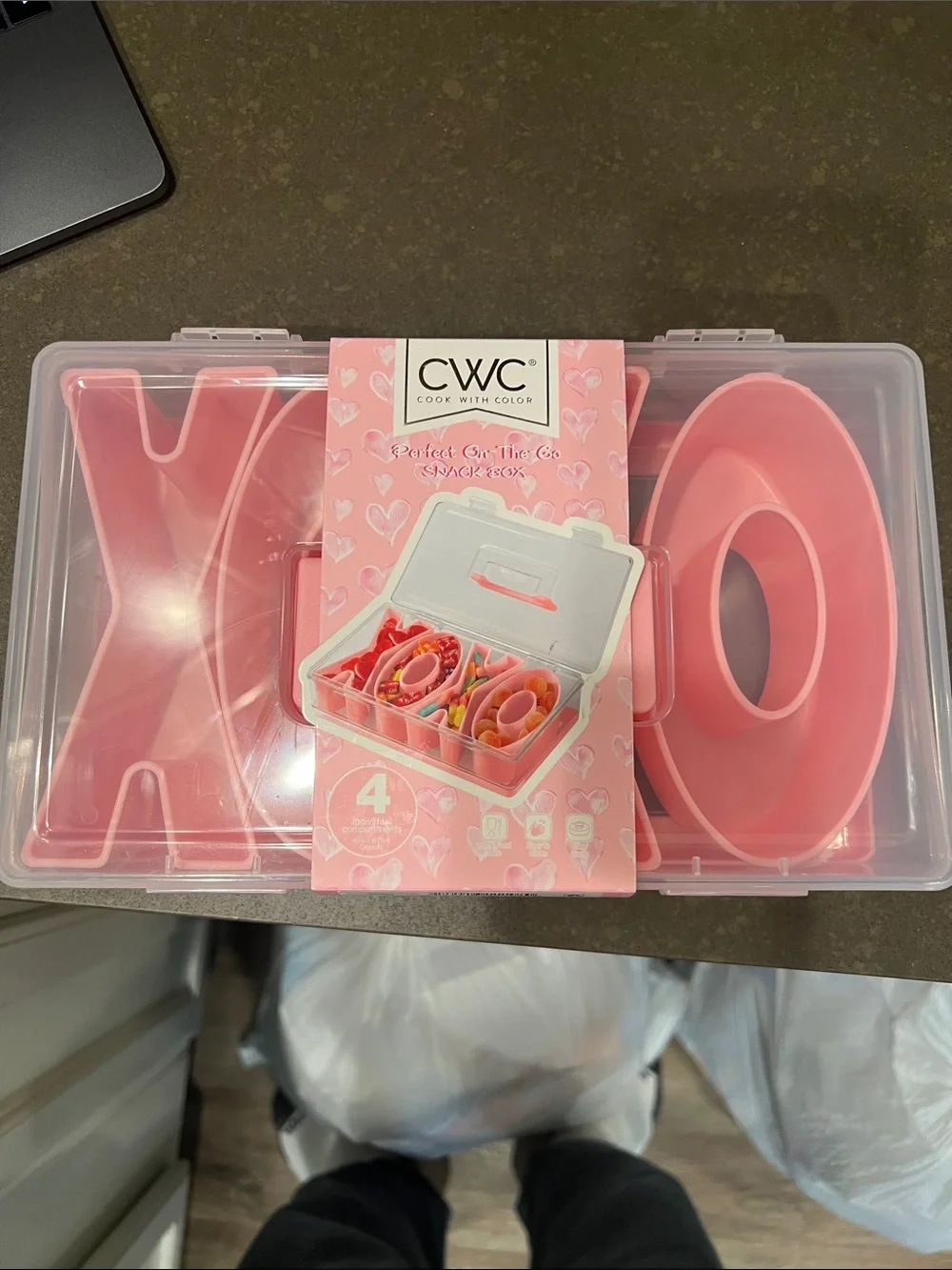CWC Pink Snack Box Organizer - Compact Bento Storage